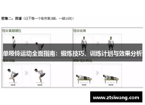 单哑铃运动全面指南：锻炼技巧、训练计划与效果分析